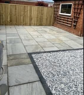 E.R.D Paving completed project 2 — driveways, patios, landscaping, fencing, and groundworks across the North East