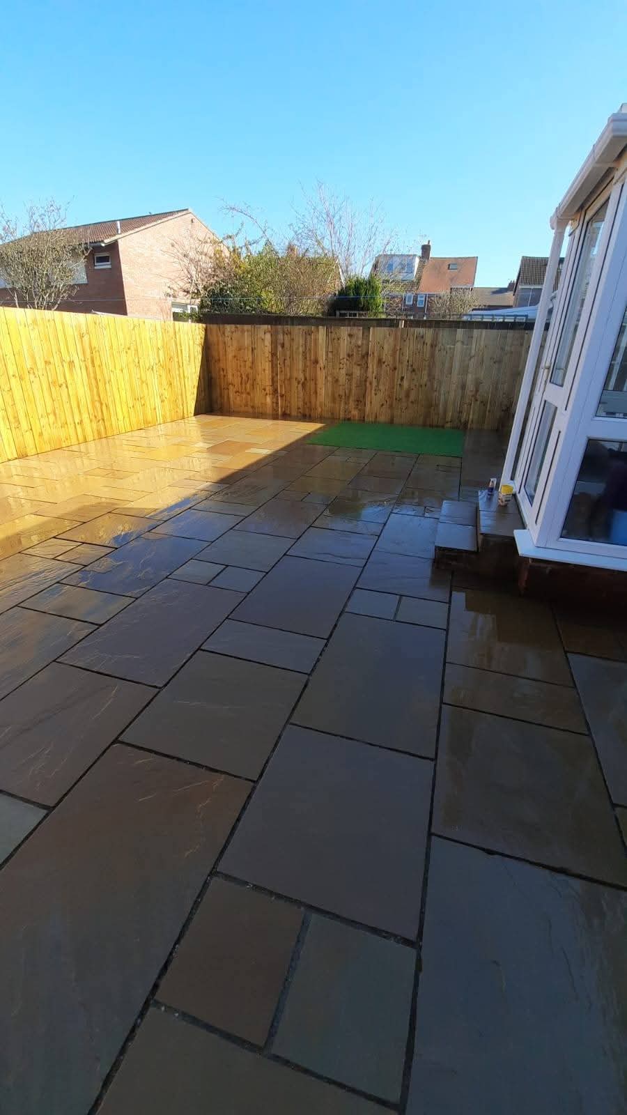 E.R.D Paving completed project 4 — driveways, patios, landscaping, fencing, and groundworks across the North East