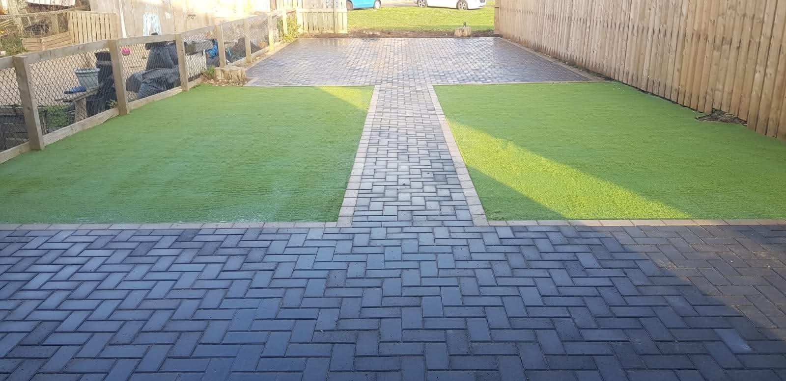 E.R.D Paving completed project 100 — driveways, patios, landscaping, fencing, and groundworks across the North East
