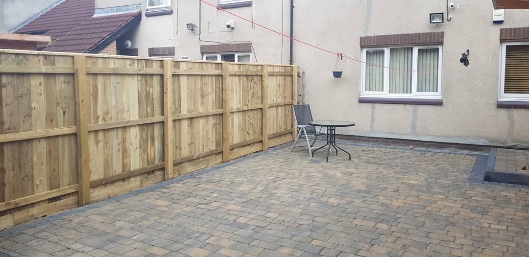 E.R.D Paving completed project 104 — driveways, patios, landscaping, fencing, and groundworks across the North East