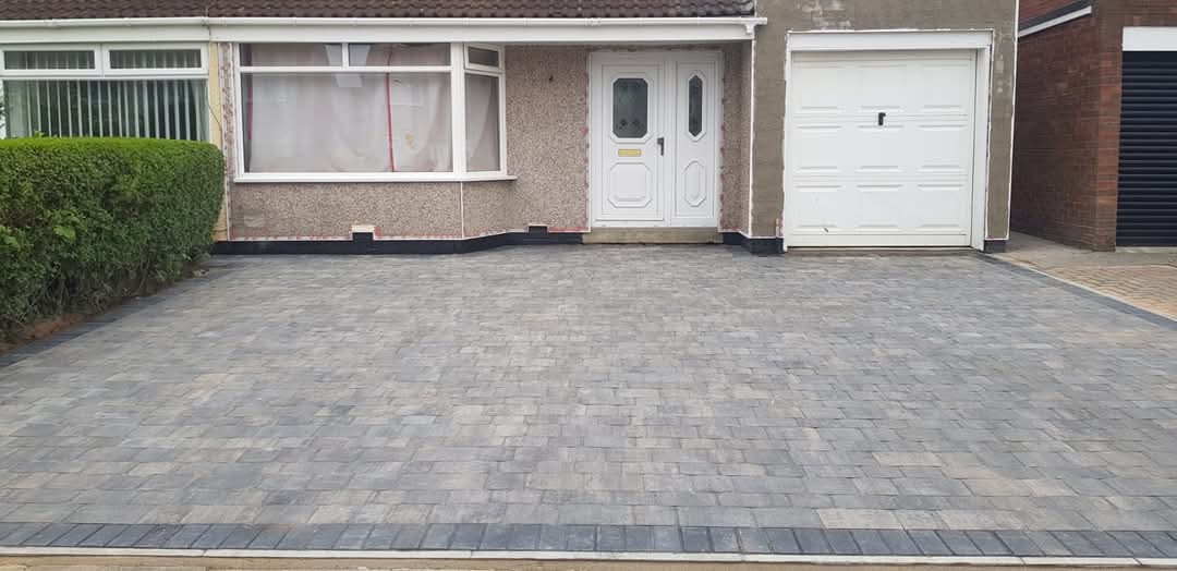 E.R.D Paving completed project 107 — driveways, patios, landscaping, fencing, and groundworks across the North East