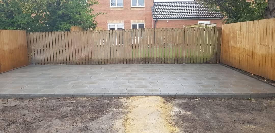E.R.D Paving completed project 129 — driveways, patios, landscaping, fencing, and groundworks across the North East
