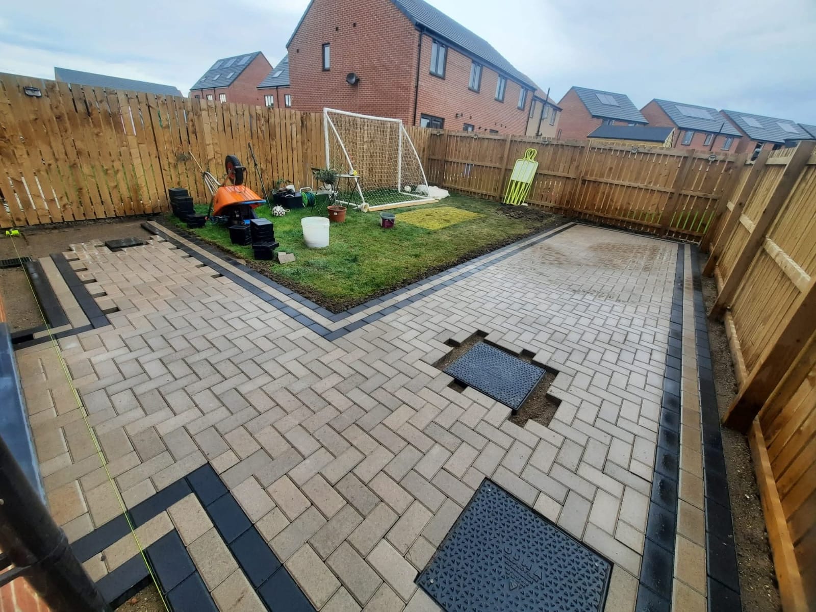 E.R.D Paving completed project 151 — driveways, patios, landscaping, fencing, and groundworks across the North East