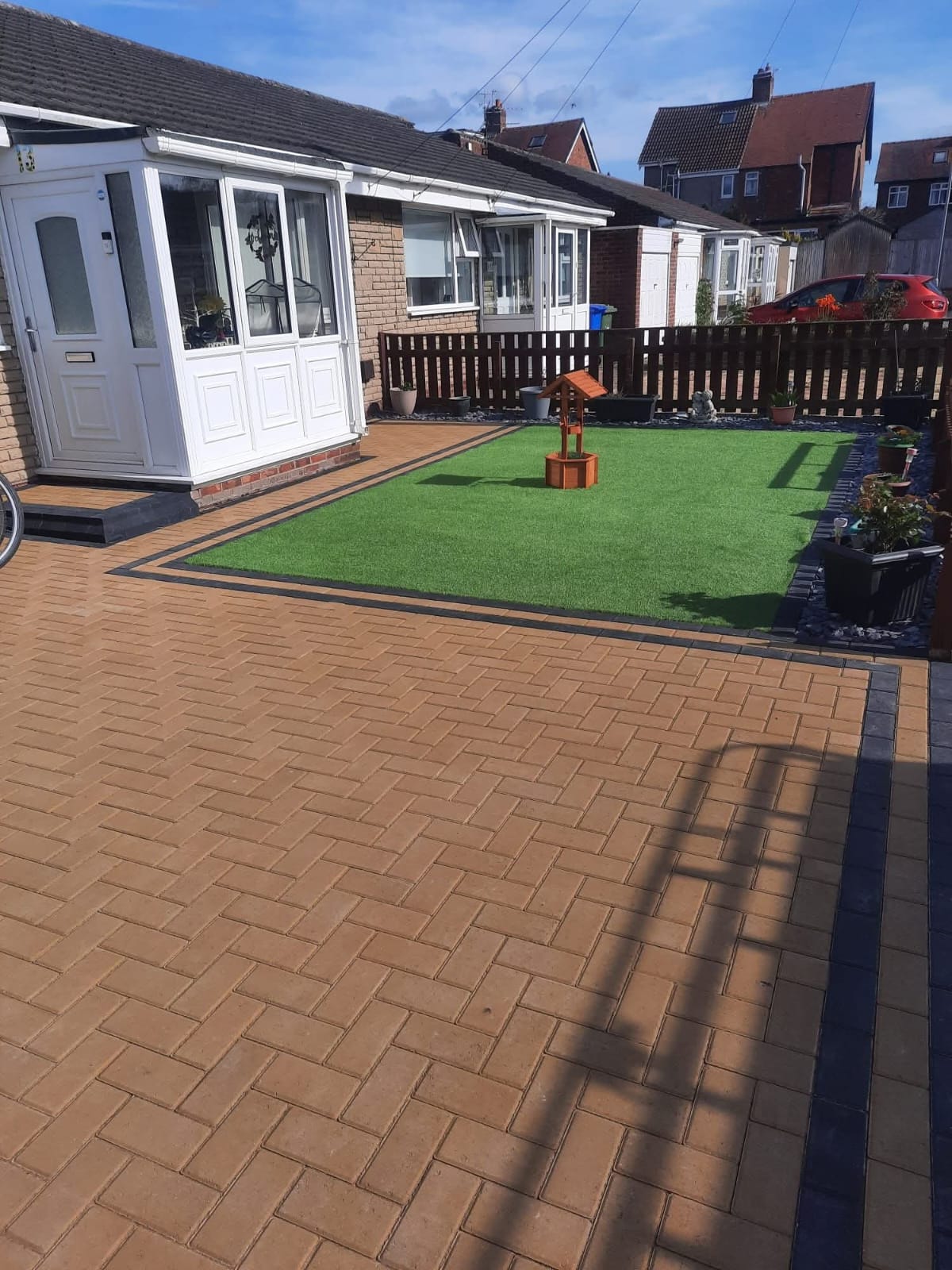 E.R.D Paving completed project 38 — driveways, patios, landscaping, fencing, and groundworks across the North East