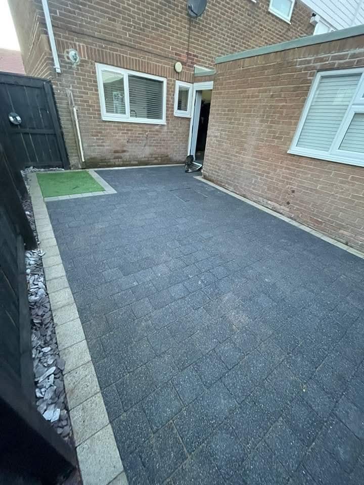 E.R.D Paving completed project 40 — driveways, patios, landscaping, fencing, and groundworks across the North East