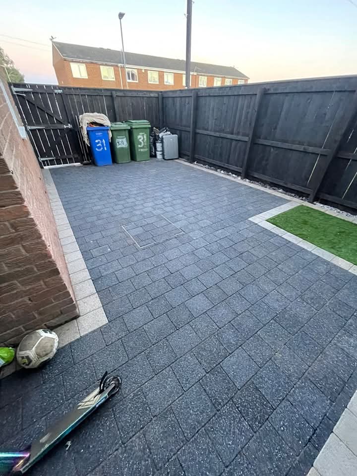 E.R.D Paving completed project 72 — driveways, patios, landscaping, fencing, and groundworks across the North East